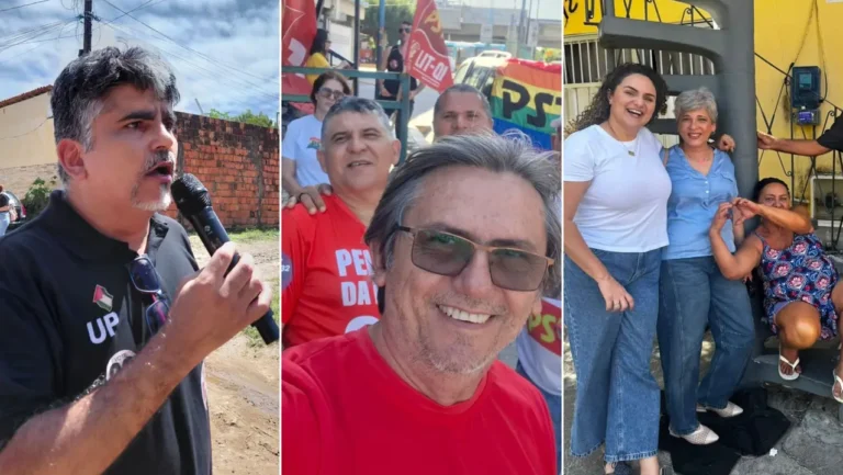 Candidatos de UP, Novo e PSTU ao Governo do Ceará fazem atos em Fortaleza