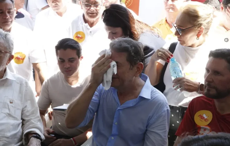 Cid Gomes passa mal em lançamento da candidatura ao Senado: ‘Ô bicho ruim o cabra ficar velho’