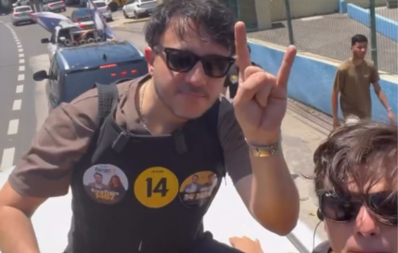 Renan Santos participa de carreata no Vicente Pinzón e promete combate às facções