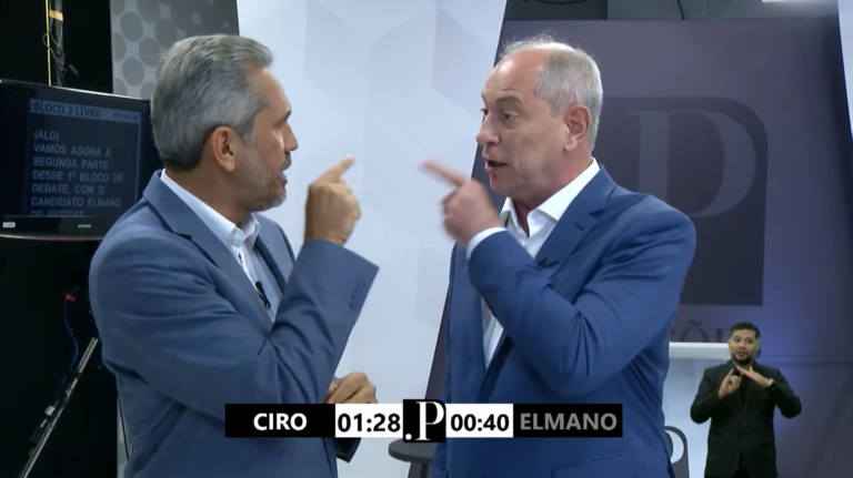Debate entre Ciro e Elmano tem troca de acusações e dedo em riste