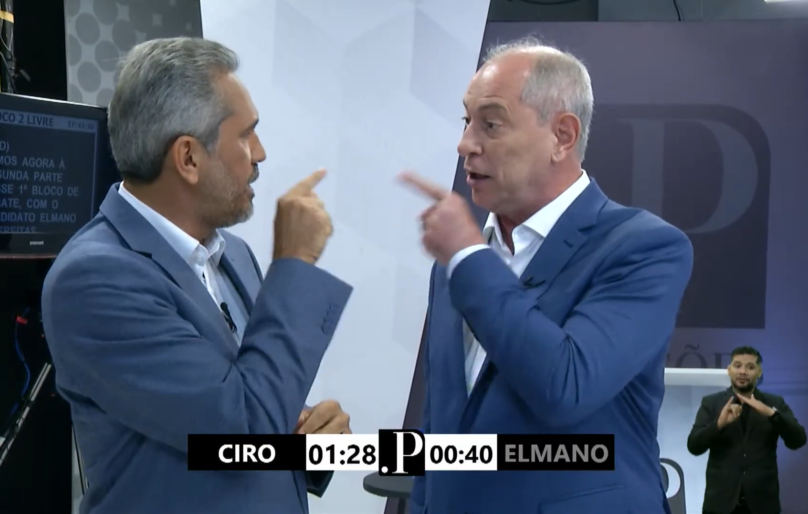 Debate entre Ciro e Elmano tem troca de acusações e dedo em riste