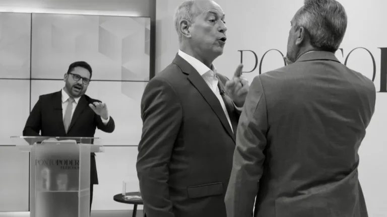 Debate PontoPoder em fotos: veja imagens marcantes de Ciro e Elmano