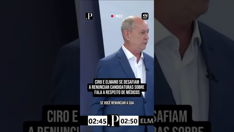 Ciro e Elmano se desafiam a renunciar candidaturas sobre fala a respeito de médicos