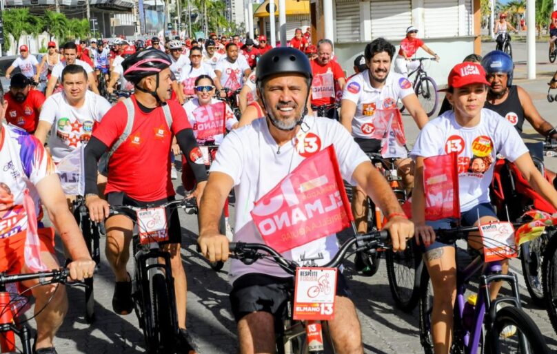 Passeio ciclístico e carreatas marcam fim de semana da campanha de Elmano ao Governo do Ceará